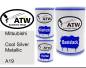 Preview: Mitsubishi, Cool Silver Metallic, A19: 500ml Lackdose + 500ml Klarlack + 250ml Härter - Set, von ATW Autoteile West.